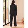 image:imageEkouaer Lounge Sets for Women 2 Piece Outfits 2026 Long Sleeve Top with PantsBlack