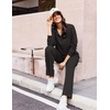 image:imageEkouaer Lounge Sets for Women 2 Piece Outfits 2026 Long Sleeve Top with PantsBlack
