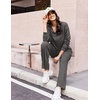 image:imageEkouaer Lounge Sets for Women 2 Piece Outfits 2026 Long Sleeve Top with PantsDark Grey