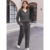 image:imageEkouaer Lounge Sets for Women 2 Piece Outfits 2026 Long Sleeve Top with PantsDark Grey