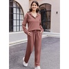 image:imageEkouaer Lounge Sets for Women 2 Piece Outfits 2026 Long Sleeve Top with PantsDusty Rose