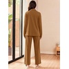 image:imageEkouaer Lounge Sets for Women 2 Piece Outfits 2026 Long Sleeve Top with PantsLight Brown