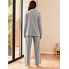 image:imageEkouaer Lounge Sets for Women 2 Piece Outfits 2026 Long Sleeve Top with PantsLight Grey