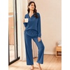 image:imageEkouaer Lounge Sets for Women 2 Piece Outfits 2026 Long Sleeve Top with PantsNavy