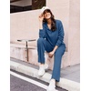 image:imageEkouaer Lounge Sets for Women 2 Piece Outfits 2026 Long Sleeve Top with PantsNavy