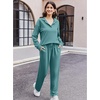 image:imageEkouaer Lounge Sets for Women 2 Piece Outfits 2026 Long Sleeve Top with PantsPeacock Blue