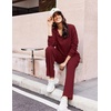 image:imageEkouaer Lounge Sets for Women 2 Piece Outfits 2026 Long Sleeve Top with PantsWine Red