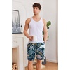 image:imageEkouaer Mens Pajama Shorts Soft Sleepwear Bottoms Pj Shorts with Pocket  Drawstring Elastic Waistband Sleep PantsSummerFallFunny PrintBeach Vacation OutfitGift For BirthdayAnniversaryHusbandDinosaur
