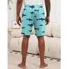 image:imageEkouaer Mens Pajama Shorts Soft Sleepwear Bottoms Pj Shorts with Pocket  Drawstring Elastic Waistband Sleep PantsSummerFallFunny PrintBeach Vacation OutfitGift For BirthdayAnniversaryHusbandNavy Blue and Light Fishing Print