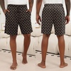 image:imageEkouaer Mens Pajama Shorts Soft Sleepwear Bottoms Pj Shorts with Pocket  Drawstring Elastic Waistband Sleep PantsSummerFallFunny PrintBeach Vacation OutfitGift For BirthdayAnniversaryHusbandBlack and Navy Blue Print