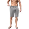 image:imageEkouaer Mens Pajama Shorts Soft Sleepwear Bottoms Pj Shorts with Pocket  Drawstring Elastic Waistband Sleep PantsSummerFallFunny PrintBeach Vacation OutfitGift For BirthdayAnniversaryHusbandLight Grey