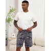 image:imageEkouaer Mens Pajama Shorts Soft Sleepwear Bottoms Pj Shorts with Pocket  Drawstring Elastic Waistband Sleep PantsSummerFallFunny PrintBeach Vacation OutfitGift For BirthdayAnniversaryHusbandBlue Print and Gray Shark