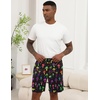 image:imageEkouaer Mens Pajama Shorts Soft Sleepwear Bottoms Pj Shorts with Pocket  Drawstring Elastic Waistband Sleep PantsSummerFallFunny PrintBeach Vacation OutfitGift For BirthdayAnniversaryHusbandColorful Mushrooms and Solid Black