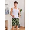 image:imageEkouaer Mens Pajama Shorts Soft Sleepwear Bottoms Pj Shorts with Pocket  Drawstring Elastic Waistband Sleep PantsSummerFallFunny PrintBeach Vacation OutfitGift For BirthdayAnniversaryHusbandArmy Green Bigfoot