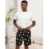 image:imageEkouaer Mens Pajama Shorts Soft Sleepwear Bottoms Pj Shorts with Pocket  Drawstring Elastic Waistband Sleep PantsSummerFallFunny PrintBeach Vacation OutfitGift For BirthdayAnniversaryHusbandGray Barbecue and Black Wine Glass