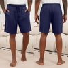 image:imageEkouaer Mens Pajama Shorts Soft Sleepwear Bottoms Pj Shorts with Pocket  Drawstring Elastic Waistband Sleep PantsSummerFallFunny PrintBeach Vacation OutfitGift For BirthdayAnniversaryHusbandNavy Blue and Drak Gray
