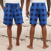 image:imageEkouaer Mens Pajama Shorts Soft Sleepwear Bottoms Pj Shorts with Pocket  Drawstring Elastic Waistband Sleep PantsSummerFallFunny PrintBeach Vacation OutfitGift For BirthdayAnniversaryHusbandBlue and White Plaid  Stripe