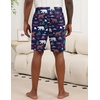 image:imageEkouaer Mens Pajama Shorts Soft Sleepwear Bottoms Pj Shorts with Pocket  Drawstring Elastic Waistband Sleep PantsSummerFallFunny PrintBeach Vacation OutfitGift For BirthdayAnniversaryHusbandNavy Blue Animal and Bear Tree