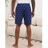 image:imageEkouaer Mens Pajama Shorts Soft Sleepwear Bottoms Pj Shorts with Pocket  Drawstring Elastic Waistband Sleep PantsSummerFallFunny PrintBeach Vacation OutfitGift For BirthdayAnniversaryHusbandNavy Blue and Pink Print