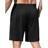 image:imageEkouaer Mens Pajama Shorts Soft Sleepwear Bottoms Pj Shorts with Pocket  Drawstring Elastic Waistband Sleep PantsSummerFallFunny PrintBeach Vacation OutfitGift For BirthdayAnniversaryHusbandBlack