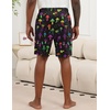 image:imageEkouaer Mens Pajama Shorts Soft Sleepwear Bottoms Pj Shorts with Pocket  Drawstring Elastic Waistband Sleep PantsSummerFallFunny PrintBeach Vacation OutfitGift For BirthdayAnniversaryHusbandColorful Mushrooms and Solid Black