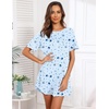 image:imageEkouaer Nightgowns for Women 3 Pack Sleep Shirts Short Sleeve Nightshirt Pullover Nightdress Soft Sleepwear  Pullover Crew Neck Moo Moos Plus Size Print Night Shirt Casual Tshirt Night Dress Ladies Comfy Lounge Dress Home PartyBlue StarsPink FloralsPurple Abstract Dots