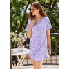 image:imageEkouaer Nightgowns for Women 3 Pack Sleep Shirts Short Sleeve Nightshirt Pullover Nightdress Soft Sleepwear  Pullover Crew Neck Moo Moos Plus Size Print Night Shirt Casual Tshirt Night Dress Ladies Comfy Lounge Dress Home PartyNavy BlueGreyPurple Star