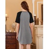image:imageEkouaer Nightgowns for Women 3 Pack Sleep Shirts Short Sleeve Nightshirt Pullover Nightdress Soft Sleepwear  Pullover Crew Neck Moo Moos Plus Size Print Night Shirt Casual Tshirt Night Dress Ladies Comfy Lounge Dress Home PartyNavy BlueGreyPink