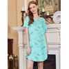 image:imageEkouaer Nightgowns for Women 3 Pack Sleep Shirts Short Sleeve Nightshirt Pullover Nightdress Soft Sleepwear  Pullover Crew Neck Moo Moos Plus Size Print Night Shirt Casual Tshirt Night Dress Ladies Comfy Lounge Dress Home PartyGrey Coffee CupsCyan DragonflyPurple Stars