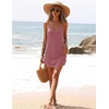 image:imageEkouaer Nightgowns for Women Bamboo Viscose Night Dress Sleeveless Chemise  Womens Spaghetti Strap Night GownSexy Lingerie Babydoll Sleep DressCami SleepwearSummer Pajama DressLace SleepshirtDark Pink