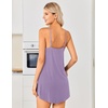 image:imageEkouaer Nightgowns for Women Bamboo Viscose Night Dress Sleeveless Chemise  Womens Spaghetti Strap Night GownSexy Lingerie Babydoll Sleep DressCami SleepwearSummer Pajama DressLace SleepshirtLight Purple