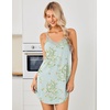 image:imageEkouaer Nightgowns for Women Bamboo Viscose Night Dress Sleeveless Chemise  Womens Spaghetti Strap Night GownSexy Lingerie Babydoll Sleep DressCami SleepwearSummer Pajama DressLace SleepshirtFloral Mint Green