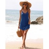 image:imageEkouaer Nightgowns for Women Bamboo Viscose Night Dress Sleeveless Chemise  Womens Spaghetti Strap Night GownSexy Lingerie Babydoll Sleep DressCami SleepwearSummer Pajama DressLace SleepshirtNavy