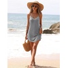 image:imageEkouaer Nightgowns for Women Bamboo Viscose Night Dress Sleeveless Chemise  Womens Spaghetti Strap Night GownSexy Lingerie Babydoll Sleep DressCami SleepwearSummer Pajama DressLace SleepshirtLight Grey