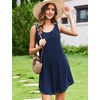 image:imageEkouaer Nightgowns for Women Bamboo Viscose Night Gown Sleeveless Chemise  Cooling Nightgown for WomenTank Sleep DressCrew Neck SleepwearCasual Night ShirtsSoft Pajama DressSummer Sleep ShirtsNavy Blue