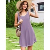 image:imageEkouaer Nightgowns for Women Bamboo Viscose Night Gown Sleeveless Chemise  Cooling Nightgown for WomenTank Sleep DressCrew Neck SleepwearCasual Night ShirtsSoft Pajama DressSummer Sleep ShirtsPurple