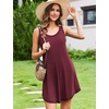 image:imageEkouaer Nightgowns for Women Bamboo Viscose Night Gown Sleeveless Chemise  Cooling Nightgown for WomenTank Sleep DressCrew Neck SleepwearCasual Night ShirtsSoft Pajama DressSummer Sleep ShirtsDeep Red