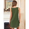 image:imageEkouaer Nightgowns for Women Bamboo Viscose Night Gown Sleeveless Chemise  Cooling Nightgown for WomenTank Sleep DressCrew Neck SleepwearCasual Night ShirtsSoft Pajama DressSummer Sleep ShirtsArmy Green