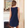 image:imageEkouaer Nightgowns for Women Bamboo Viscose Night Gown Sleeveless Chemise  Cooling Nightgown for WomenTank Sleep DressCrew Neck SleepwearCasual Night ShirtsSoft Pajama DressSummer Sleep ShirtsNavy Blue