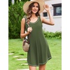 image:imageEkouaer Nightgowns for Women Bamboo Viscose Night Gown Sleeveless Chemise  Cooling Nightgown for WomenTank Sleep DressCrew Neck SleepwearCasual Night ShirtsSoft Pajama DressSummer Sleep ShirtsArmy Green