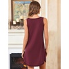 image:imageEkouaer Nightgowns for Women Bamboo Viscose Night Gown Sleeveless Chemise  Cooling Nightgown for WomenTank Sleep DressCrew Neck SleepwearCasual Night ShirtsSoft Pajama DressSummer Sleep ShirtsDeep Red