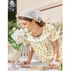 image:imageEkouaer Nightgowns for Women Cotton Long Night Gown Short Sleeve Nightdress  House Dress For Women With PocketsButton SleepshirtsLadies Summer SleepwearSoft Night DressVictorian SleepdressYellow Green Leaves