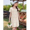 image:imageEkouaer Nightgowns for Women Pleated Sleep Shirts Short Sleeve Night Shirts  Lace Trim Night Gown Ladies Sleep Dress Night Dress Victorian Sleepwear Soft Pajama Dress Casual Loungewear Cute PrintFloral Yellow