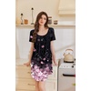 image:imageEkouaer Nightgowns for Women Pleated Sleep Shirts Short Sleeve Night Shirts  Lace Trim Night Gown Ladies Sleep Dress Night Dress Victorian Sleepwear Soft Pajama Dress Casual Loungewear Cute PrintCherry Blossoms