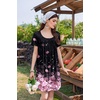 image:imageEkouaer Nightgowns for Women Pleated Sleep Shirts Short Sleeve Night Shirts  Lace Trim Night Gown Ladies Sleep Dress Night Dress Victorian Sleepwear Soft Pajama Dress Casual Loungewear Cute PrintCherry Blossoms
