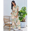 image:imageEkouaer Pajamas for Women Set Button Up Soft Pjs Short Sleeve Lounge Sets  Cute Scalloped Trim Notch Collar Side Pockets Soft Breathable FabricIdeal for Daily Wear Maternity PostpartumTropical Print