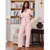image:imageEkouaer Pajamas for Women Set Button Up Soft Pjs Short Sleeve Lounge Sets  Cute Scalloped Trim Notch Collar Side Pockets Soft Breathable FabricIdeal for Daily Wear Maternity PostpartumPink