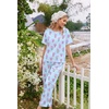 image:imageEkouaer Pajamas for Women Set Silky Satin 2 Piece Lounge Sets with Pockets  Lightweight pjselastic waist long pantsloose drop shoulderallseason daily weargreat giftwedding bridal partySXXXLLavender Flower