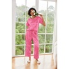 image:imageEkouaer Pajamas for Women Set Silky Satin 2 Piece Lounge Sets with Pockets  Lightweight pjselastic waist long pantsloose drop shoulderallseason daily weargreat giftwedding bridal partySXXXLHot Pink Leopard