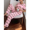 image:imageEkouaer Pajamas for Women Set Silky Satin 2 Piece Lounge Sets with Pockets  Lightweight pjselastic waist long pantsloose drop shoulderallseason daily weargreat giftwedding bridal partySXXXLCheetah